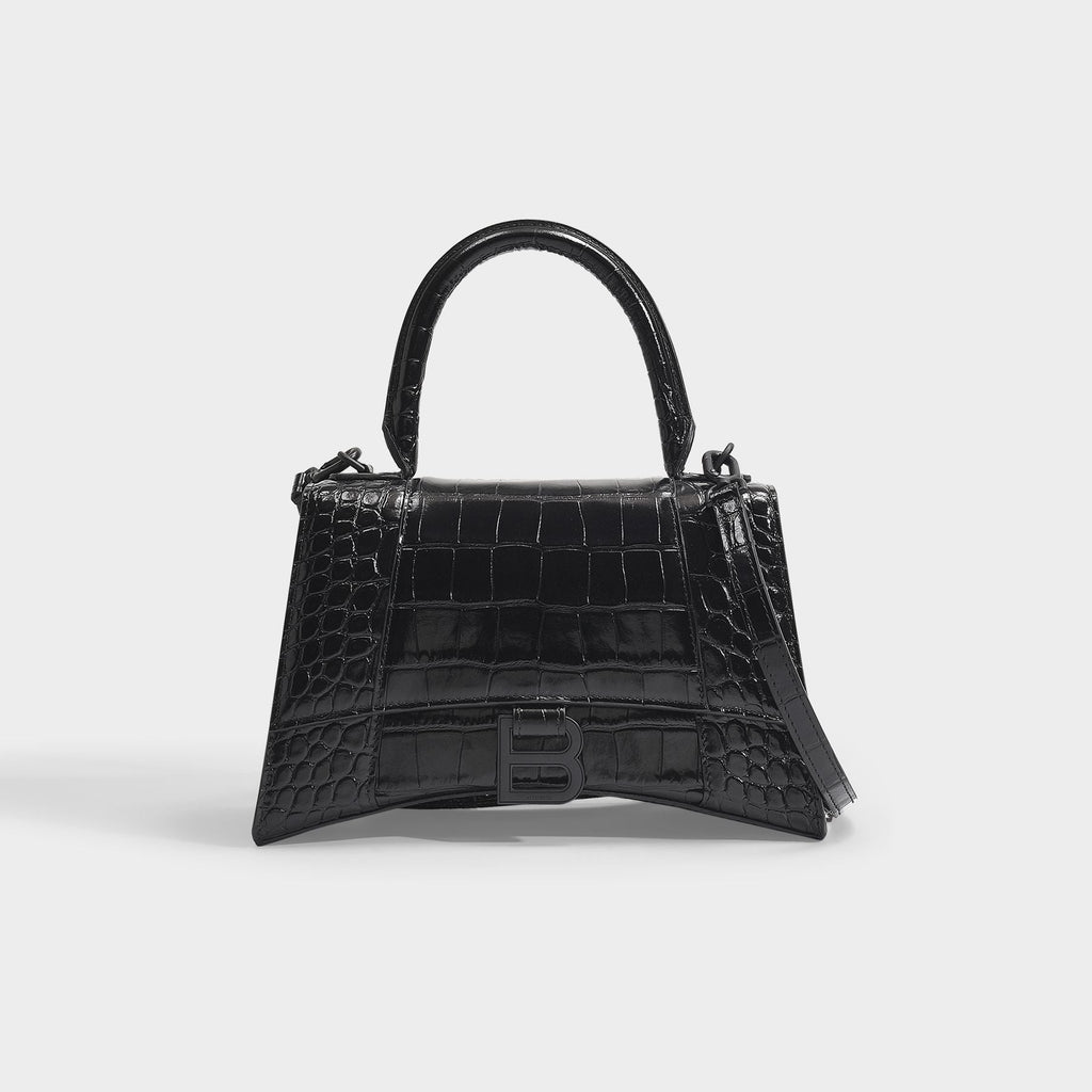 Hourglass Xs Bag - Balenciaga -  Black - Leather