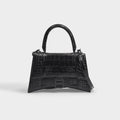 Hourglass Xs Bag - Balenciaga -  Black - Leather