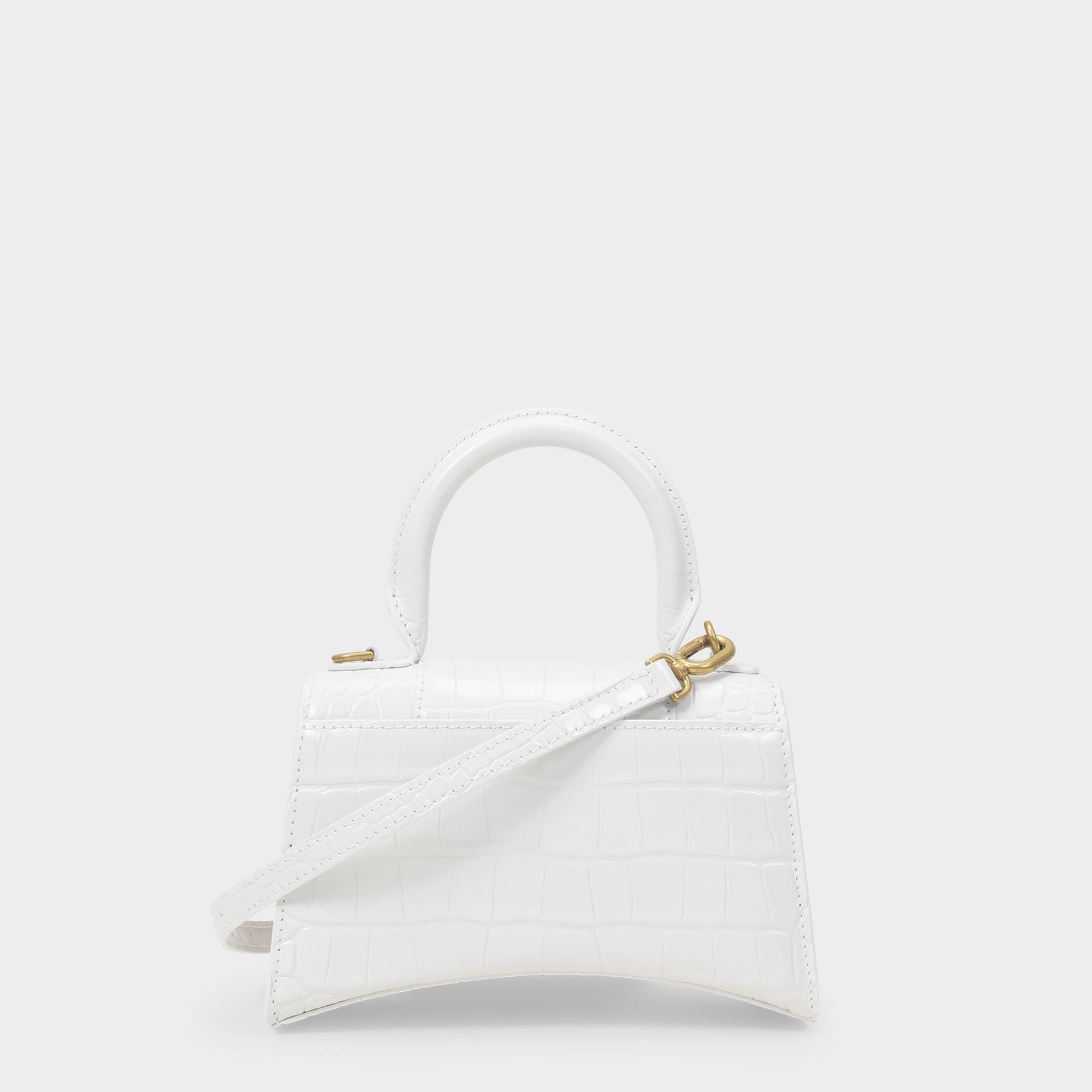 Hourglass Xs Bag - Balenciaga - White - Leather