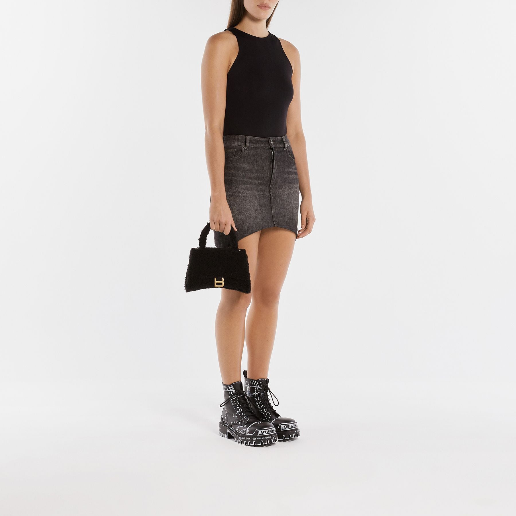 Hour S W/St Bag - Balenciaga -  Black - Synthetic