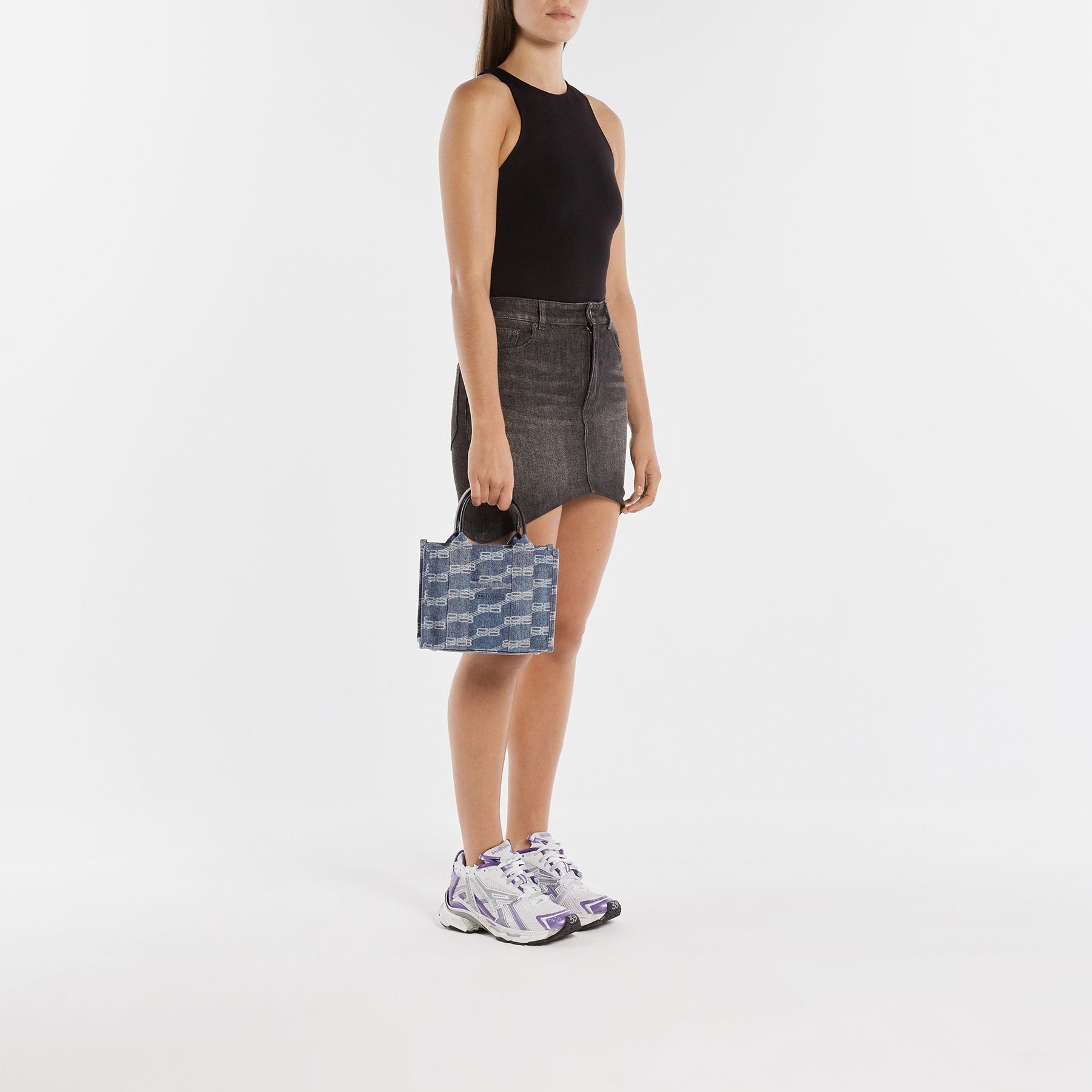 Hardware Xs W/S Bag - Balenciaga -  Blue Denim - Cotton
