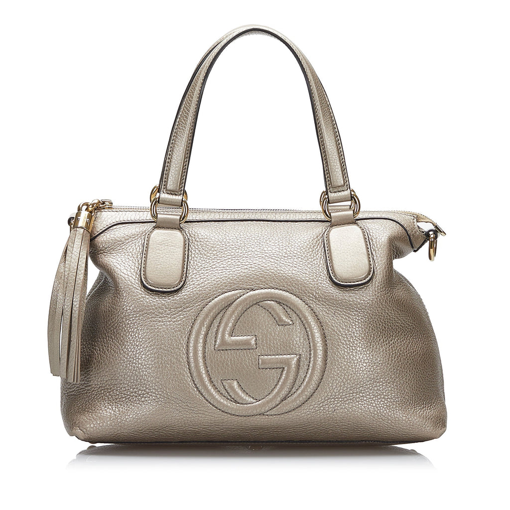 Gucci Soho Working Handbag Silver