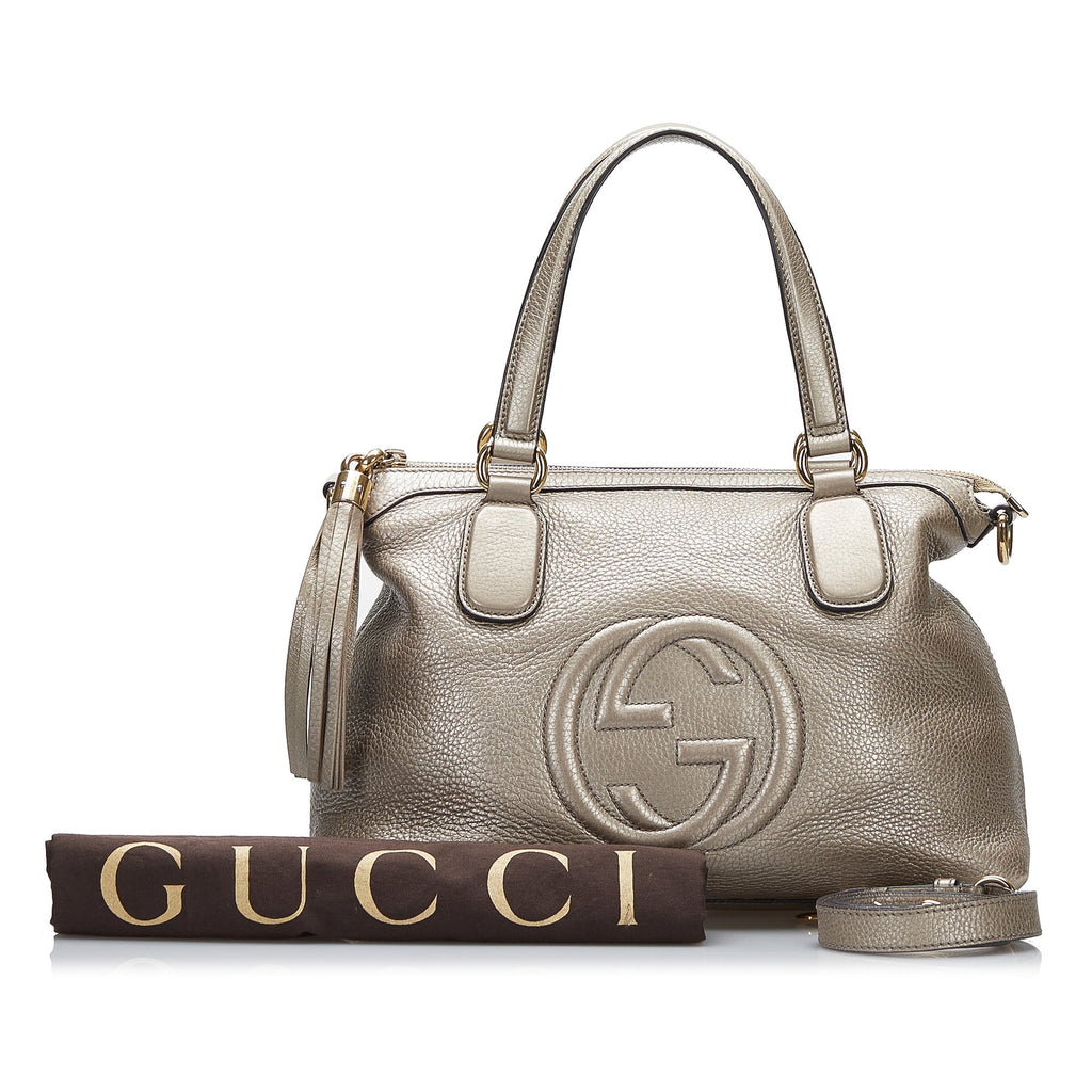 Gucci Soho Working Handbag Silver