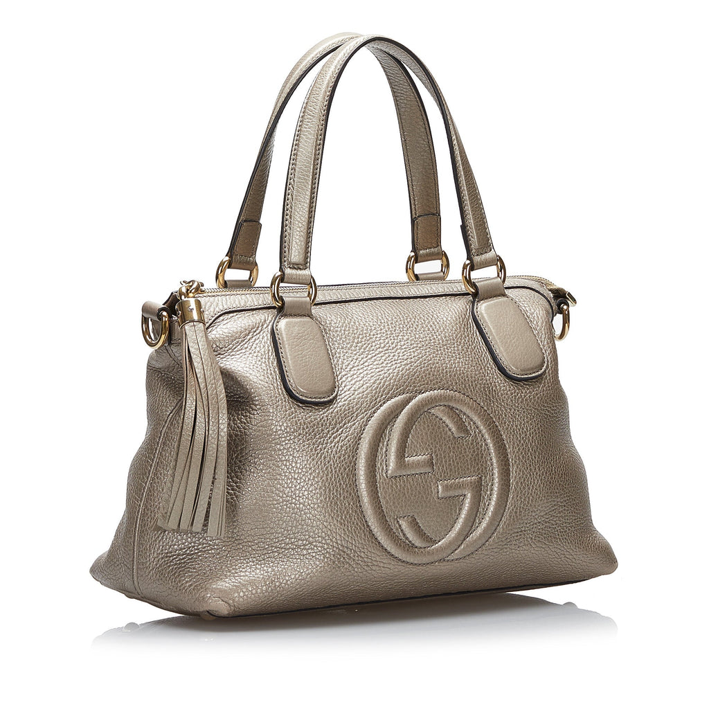 Gucci Soho Working Handbag Silver