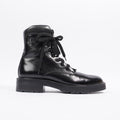 Saint Laurent William Double Laced Combat Boot Black Leather EU 38 UK 5