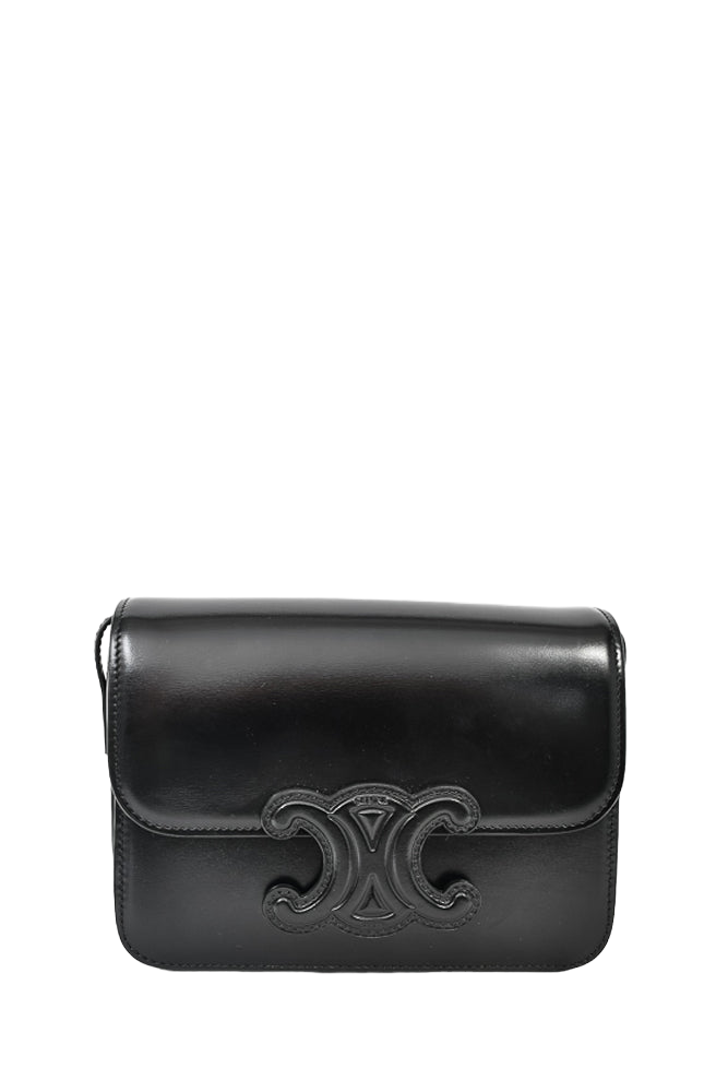 Celine Black Leather Teen "Cuir Triomphe" Crossbody