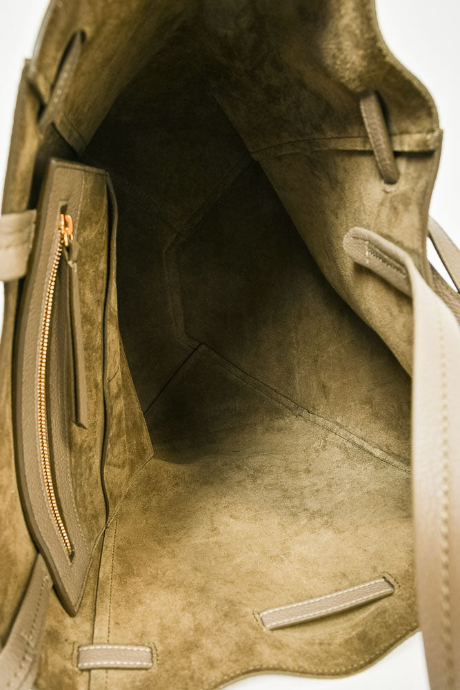 Celine Dark Taupe Small Cabas Tote