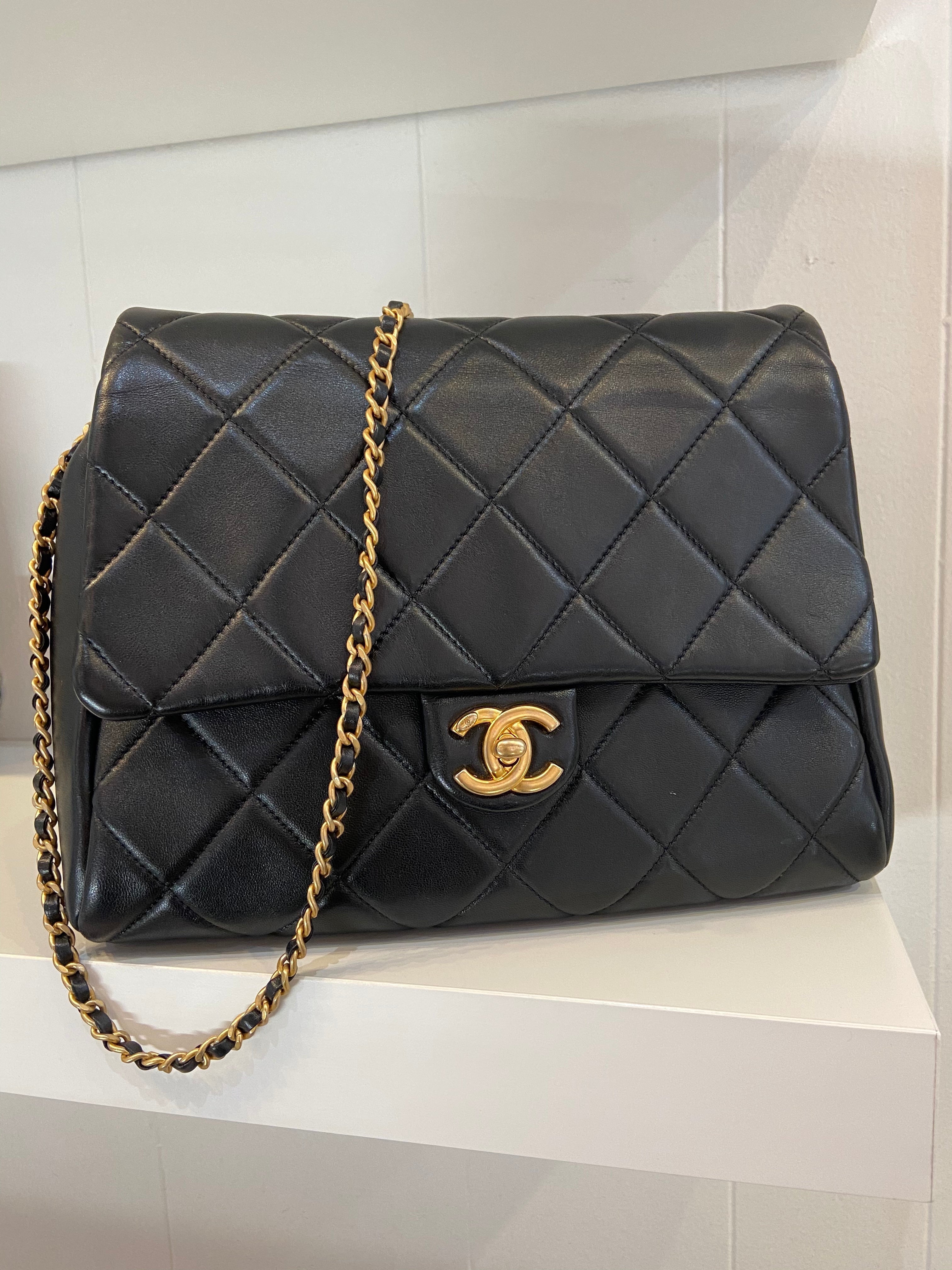 CHANEL QUILTED LAMBSKIN FLAP BAG