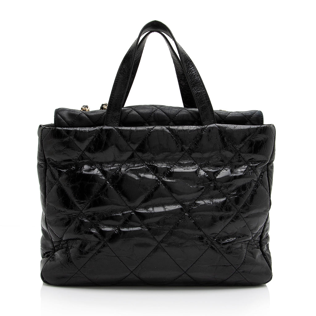 Chanel Glazed Calfskin Portobello Medium Tote (SHF-23347)