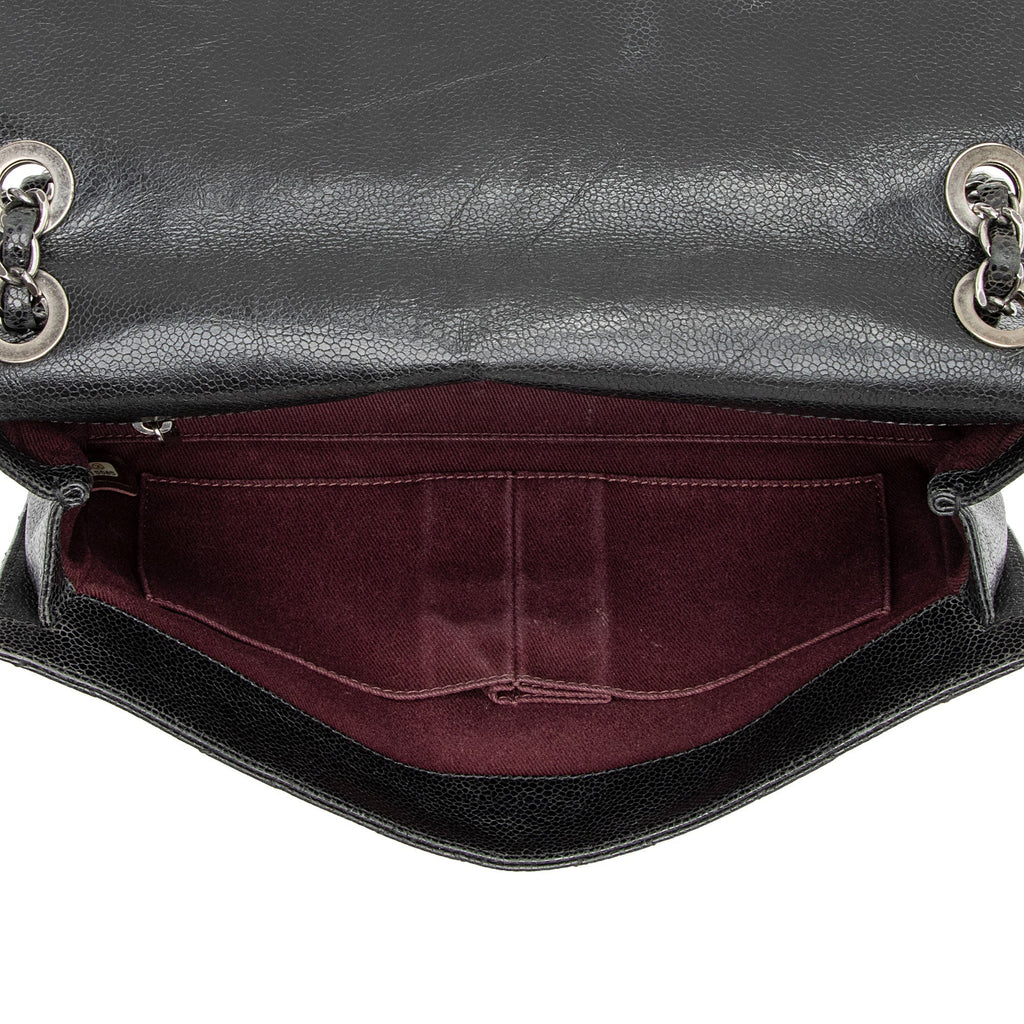Chanel Glazed Caviar Leather CC Crave Medium Flap Bag (SHF-3RMxUM)