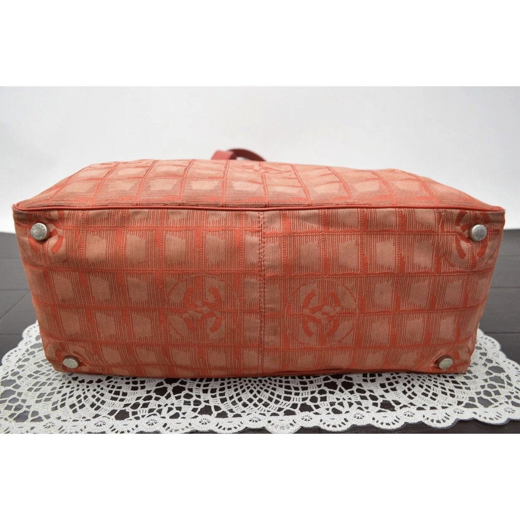 Chanel Large CC Travel Tote: Rare Red and Tan Color
