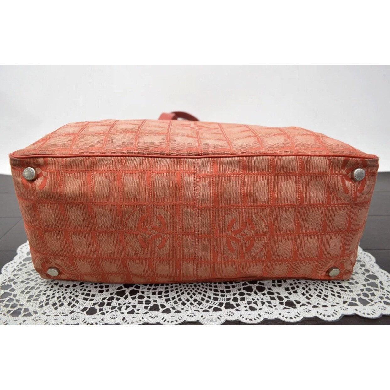 Chanel Large CC Travel Tote: Rare Red and Tan Color