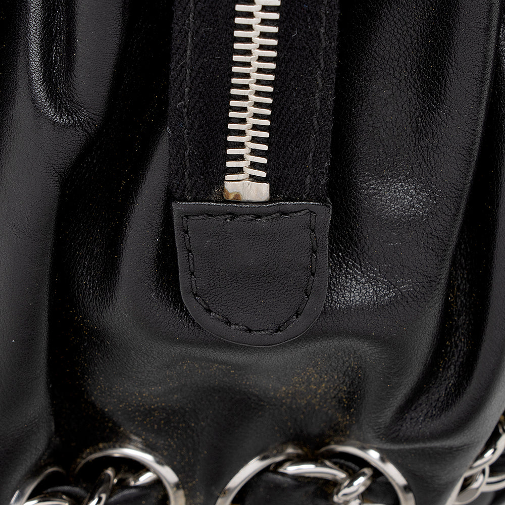 Chanel Leather Diagonal CC Ligne Accordion Satchel (SHF-17562)