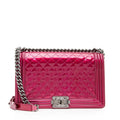 Chanel Metallic Patent Leather New Medium Boy Bag (SHF-fZ0kp0)