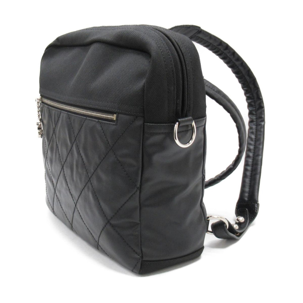 CHANEL PARIS BIARRITZ CC QUILTED COATED CANVAS BACKPACK