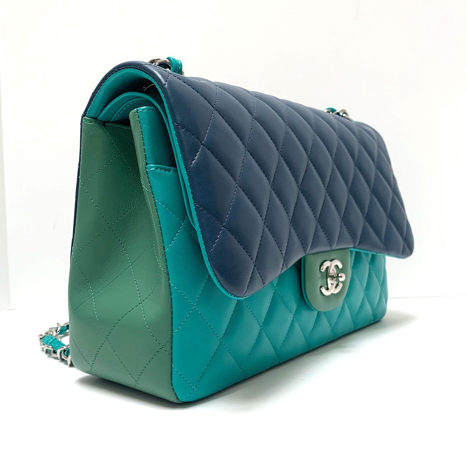 Chanel Classic Jumbo Tricolor Flap Bag