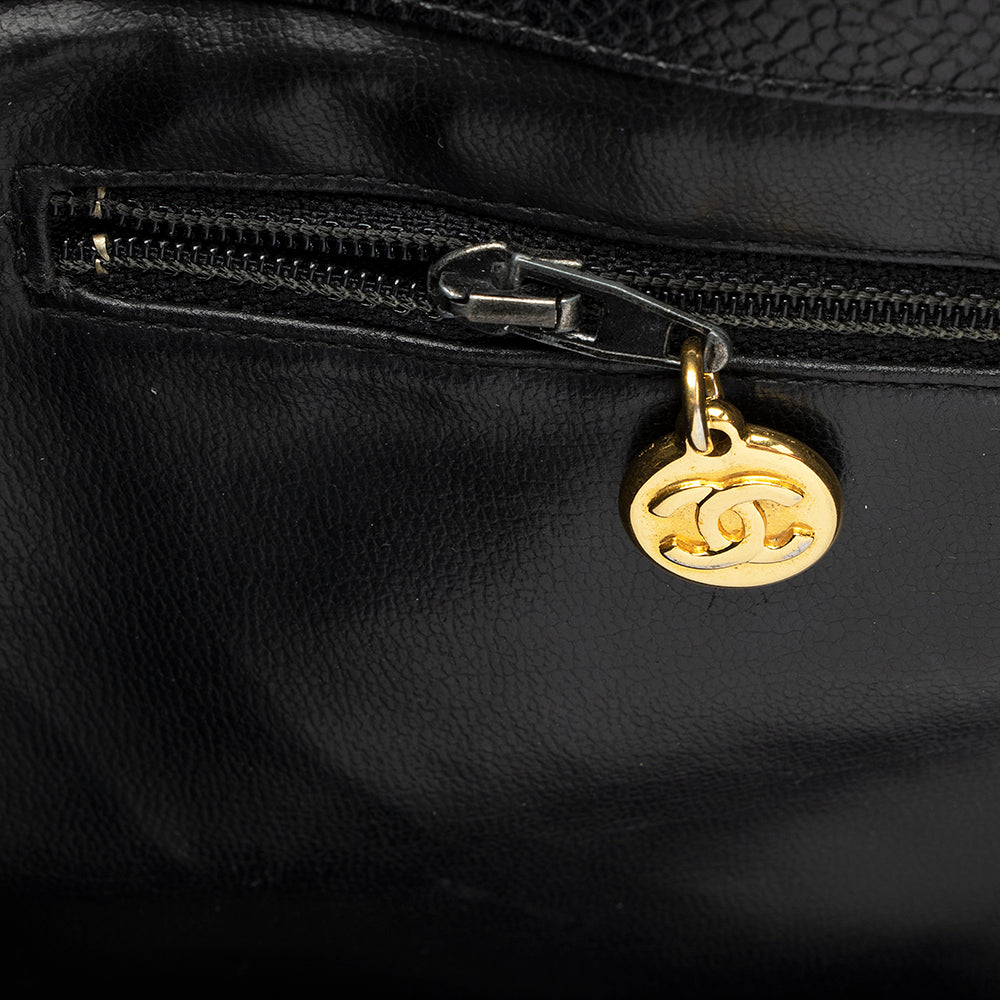 Chanel Vintage Caviar Leather CC Chain Tote - FINAL SALE (SHF-17174)