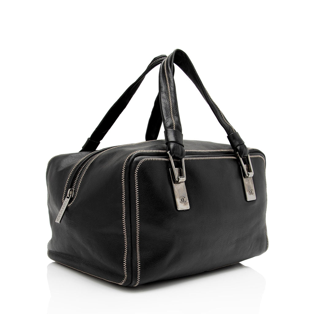 Chanel Vintage Lambskin Essential Bowler Bag (SHF-AnnD2G)