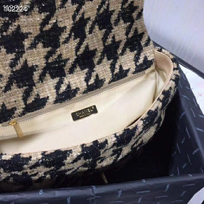 Chanel Women 19 Maxi Flap Bag-Black and Sandy