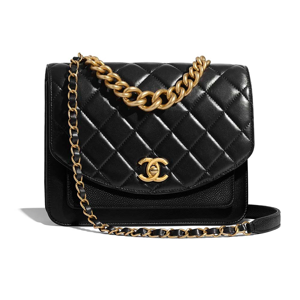 Chanel Women Flap Bag in Smooth Calfskin Leather-Black