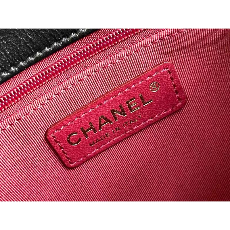 Chanel Women Mini Flap Bag Calfskin Imitation Pearls Gold-Tone Metal Black