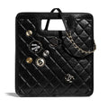 Chanel Women Small Shopping Bag in Aged Calfskin Leather-Black