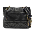 CHANEL Tote shoulder bag in black leather