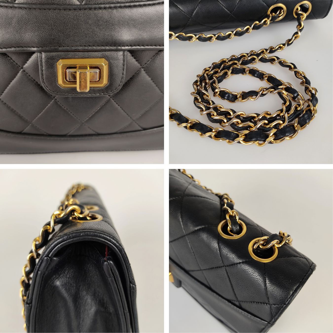 CHANEL shoulder bag Timeless Classica 2.55 matelasse in black leather