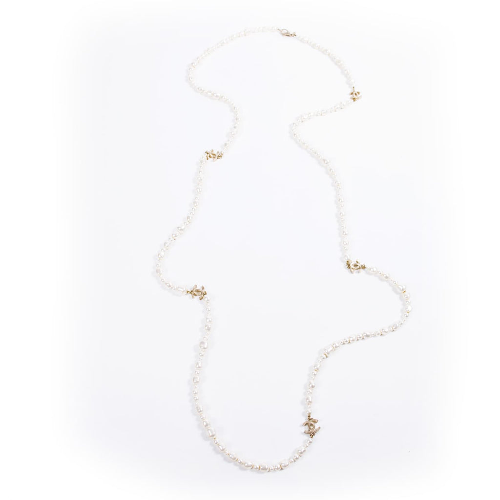 Chanel Pearl Graduated Long Necklace