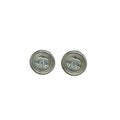 Chanel round stud earrings CC logo