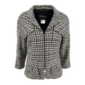 Pre owned Chanel 2006 Houndstooth Pattern zip-up Designer jacket