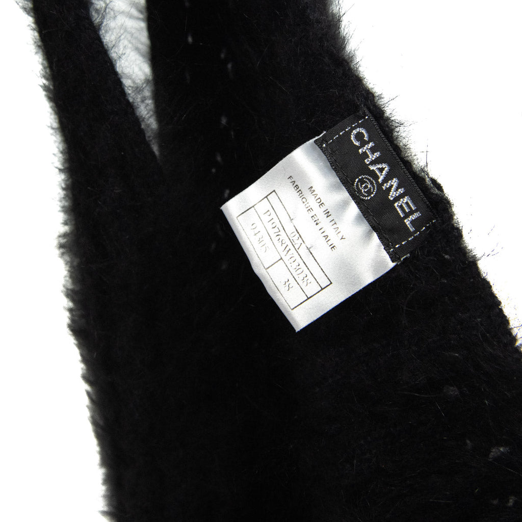 Chanel Black Angora Knit Twin Set Size S | FR 38