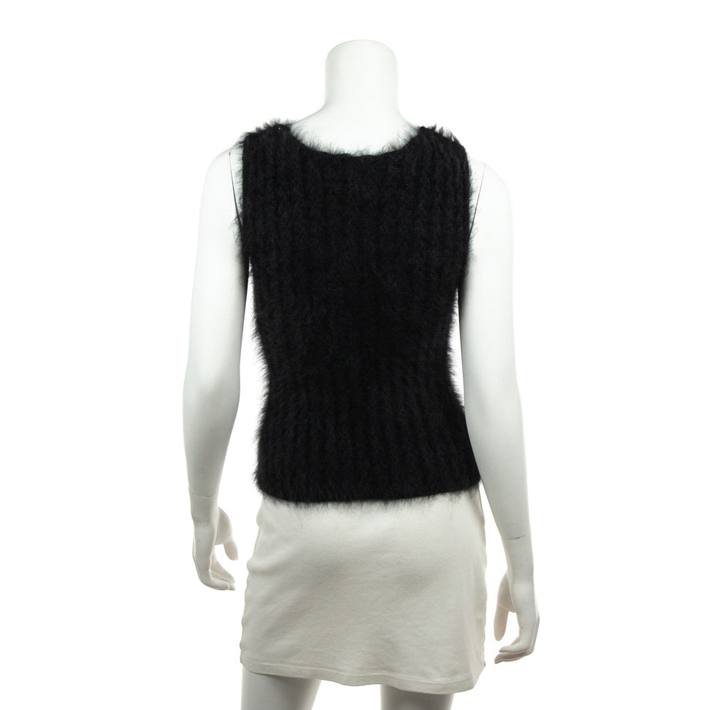 Chanel Black Angora Knit Twin Set Size S | FR 38