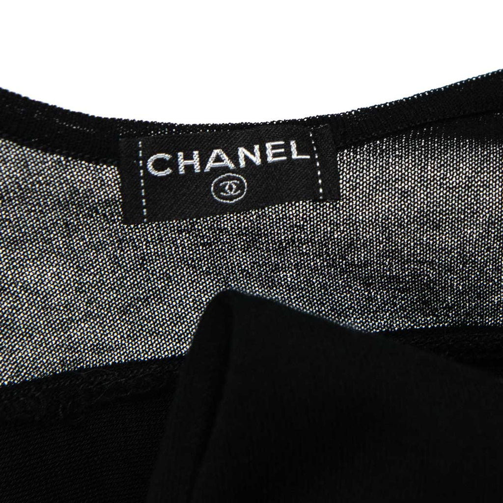 Chanel Black Camellia Sleeveless Dress Size S | FR 38