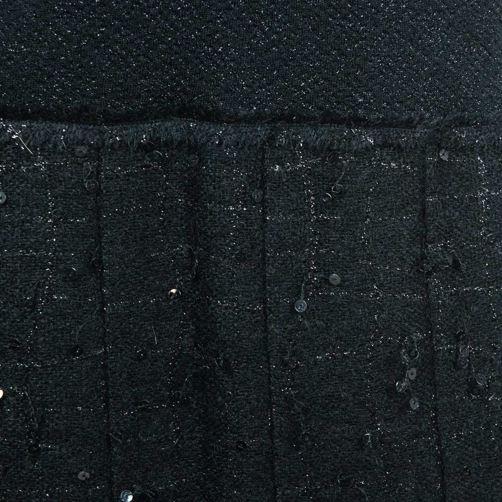 Chanel Black Cashmere Sequin Embellished Dress Size S | FR 38