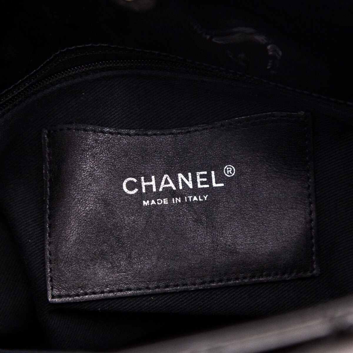 Chanel Black Patent Quilted Large Just Mademoiselle Bowling Bag