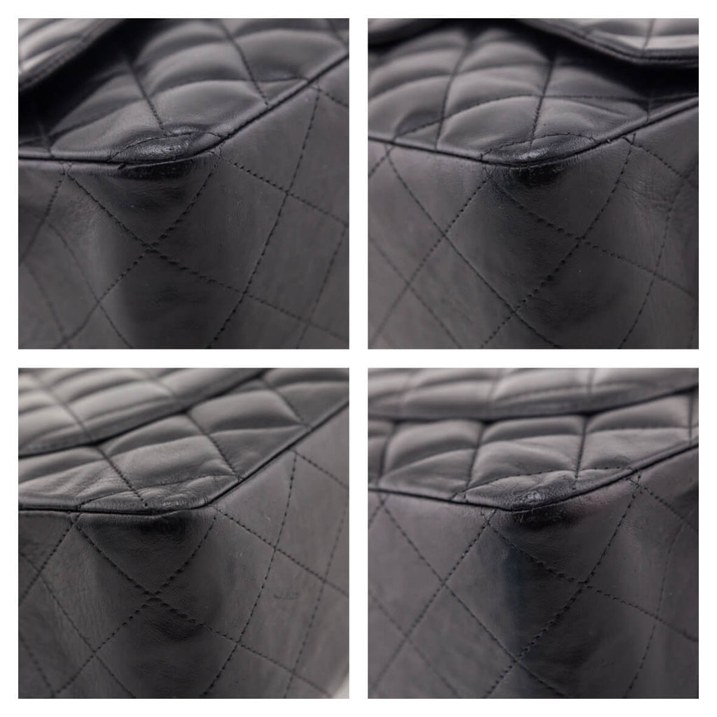 Chanel Black Quilted Lambskin Jumbo Classic Single Flap Bag
