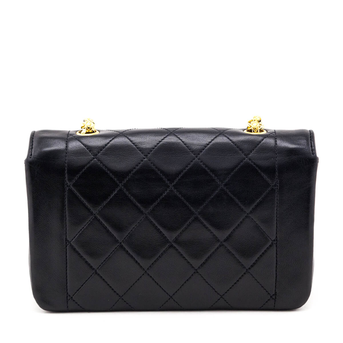 Chanel Black Quilted Lambskin Vintage Mini Diana Flap Bag