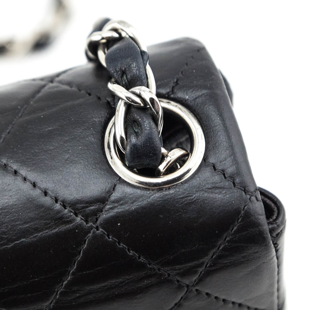 Chanel Black Quilted Lambskin Vintage Mini Single Flap Bag