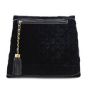 Chanel Black Velvet Hand Warmer Clutch