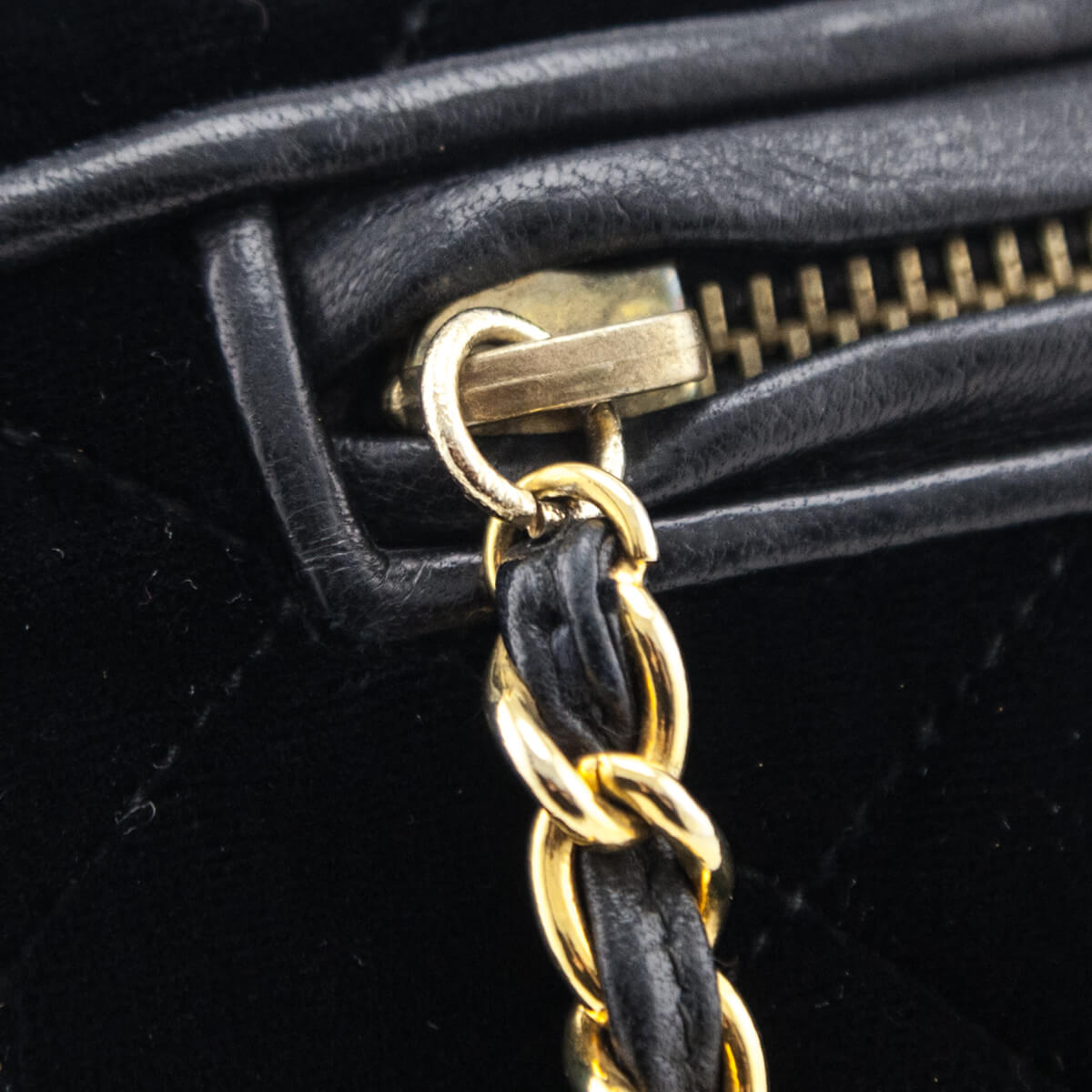 Chanel Black Velvet Hand Warmer Clutch