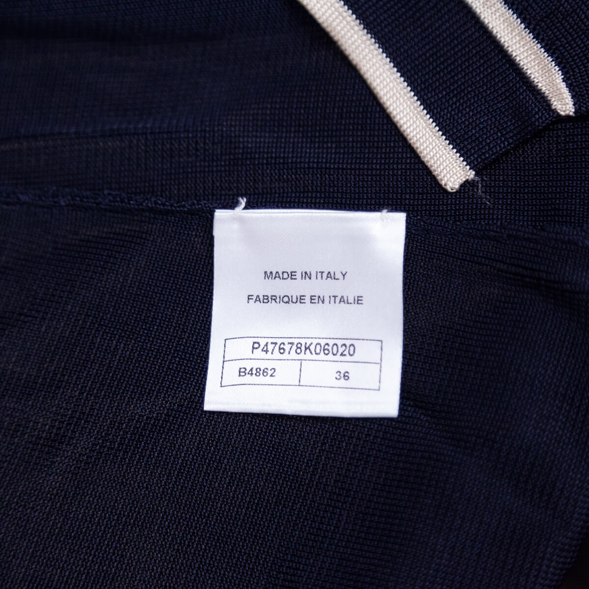 Chanel Navy Knit V-Neck Cardigan Size XS | FR 36