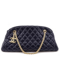 Chanel Navy Quilted Aged Calfskin Mademoiselle Bowler Bag