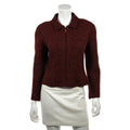 Chanel Rust Tweed Zip Vintage Jacket Size M | FR 40