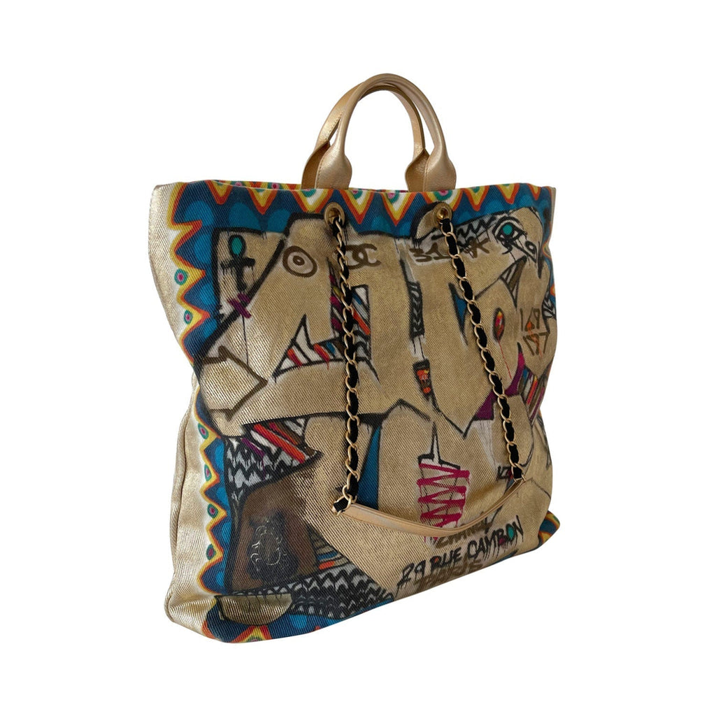 Chanel Street Spirit Graffiti Maxi Tote Bag