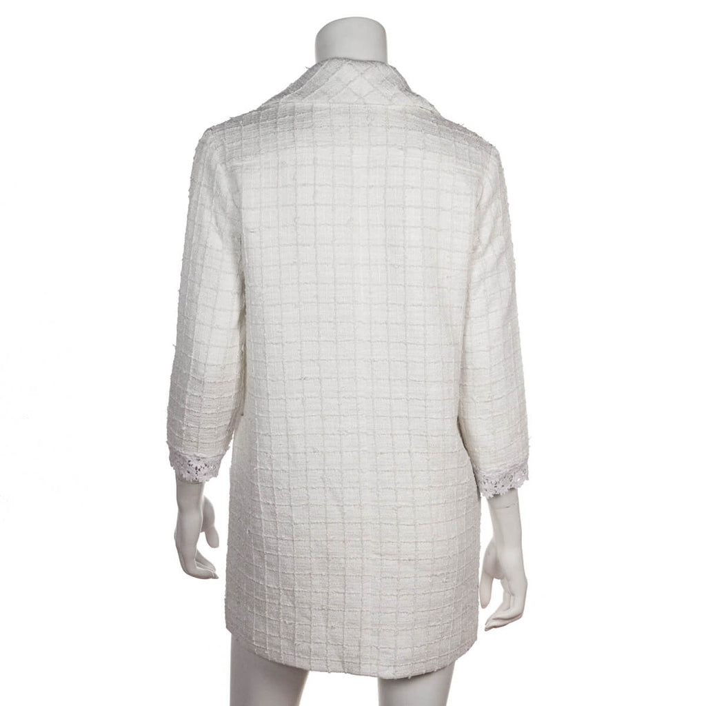 Chanel White Camellia Lace Mini Dress S | FR 38