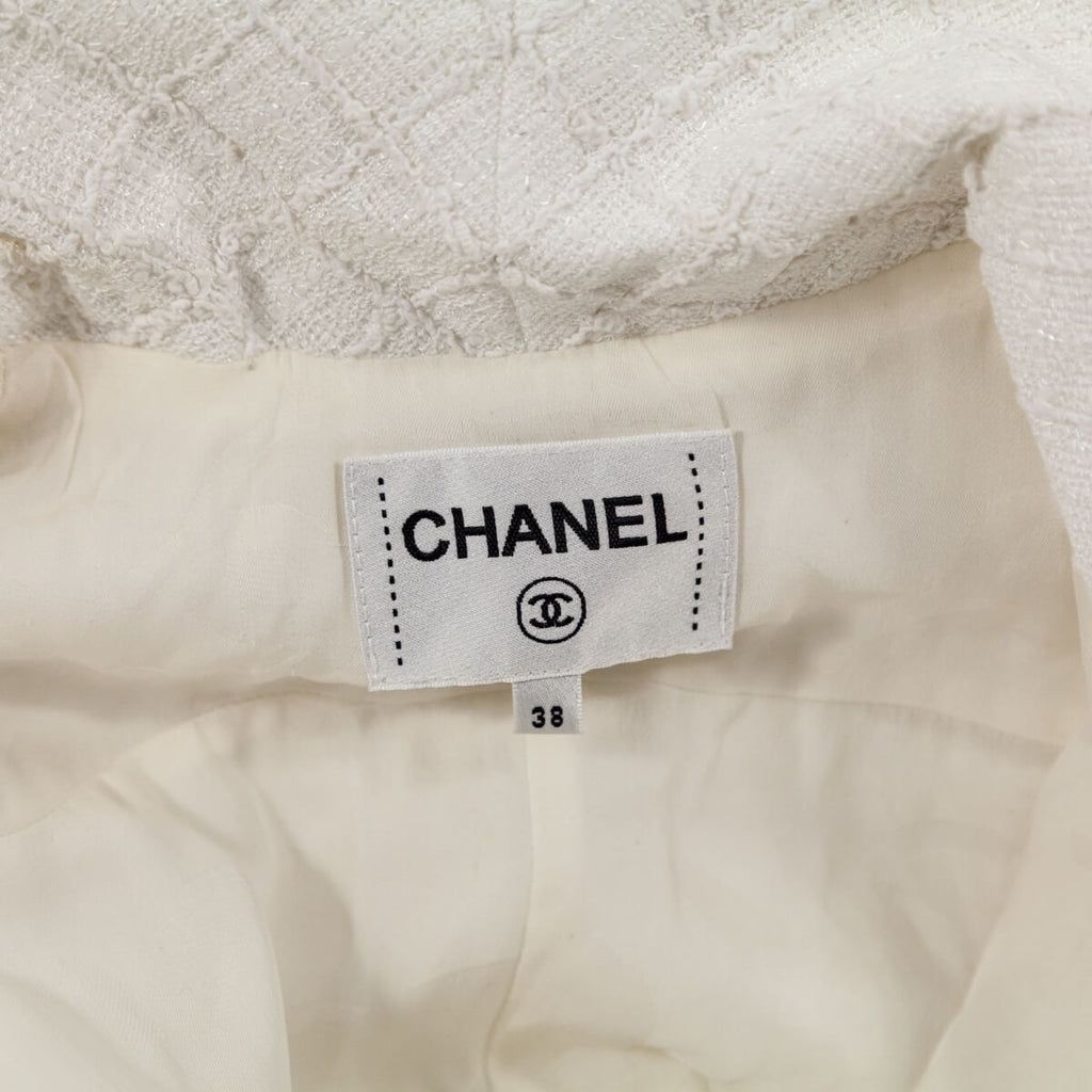 Chanel White Camellia Lace Mini Dress S | FR 38