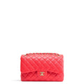 CHANEL Jumbo Double Flap Caviar Red