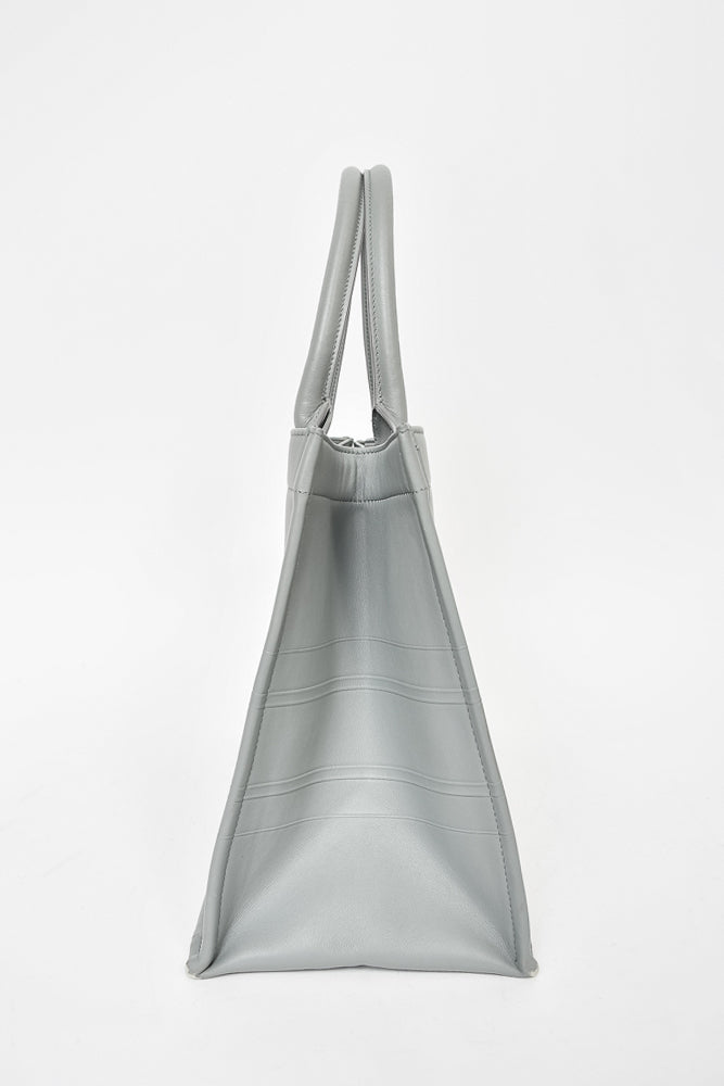 Christian Dior Grey Leather Medium "Book" Tote