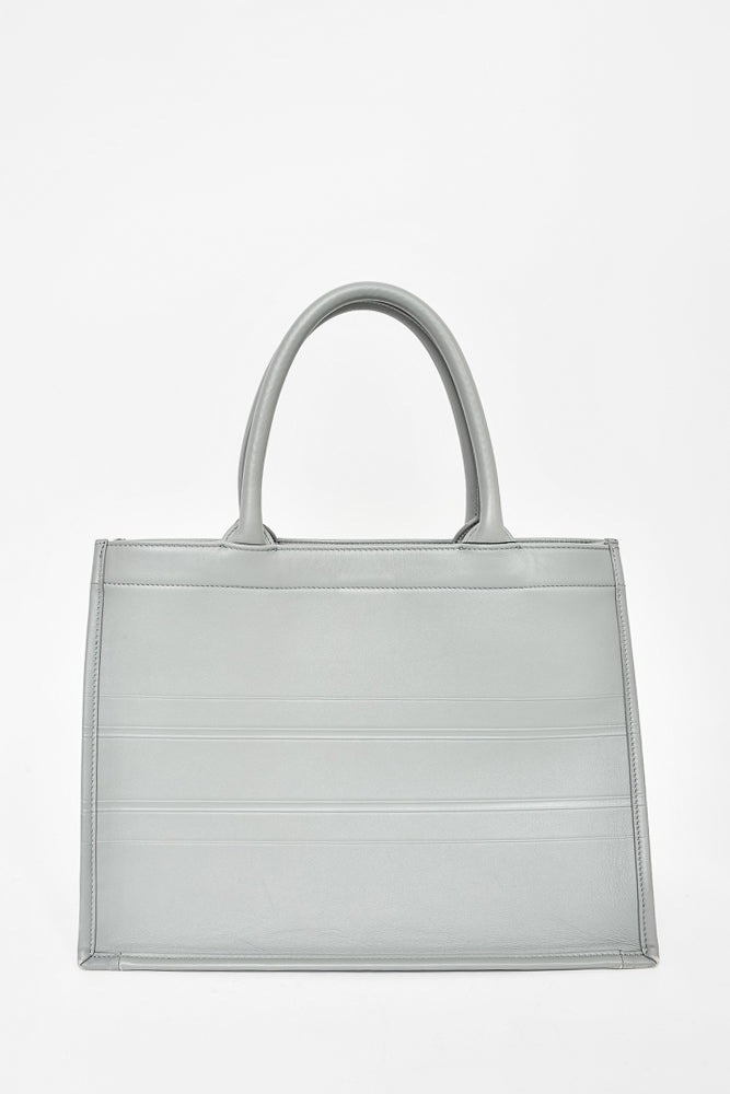 Christian Dior Grey Leather Medium "Book" Tote